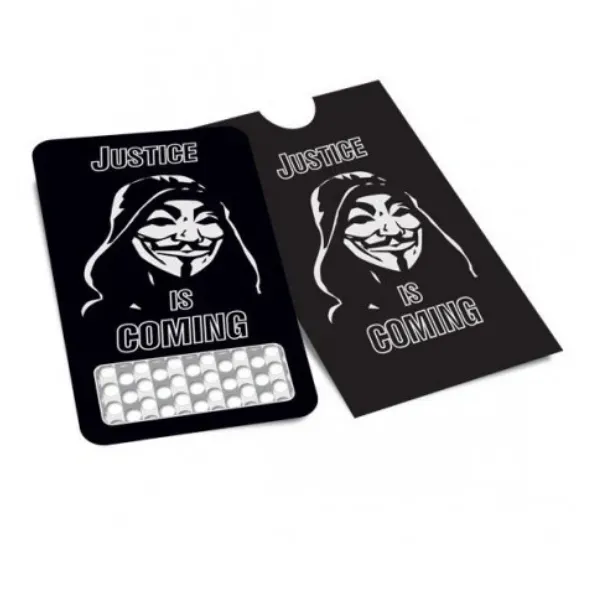 V Syndicate Anonymous grinder card metallo tascabile