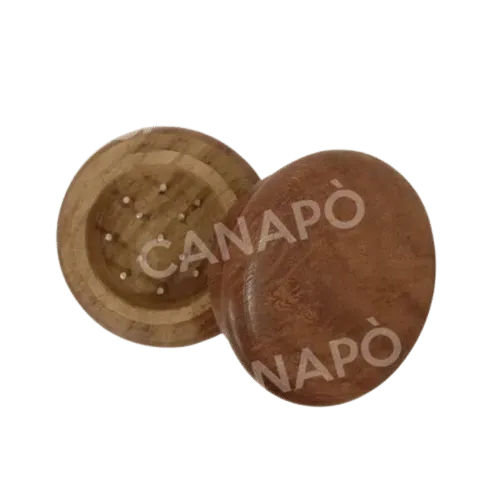 Grinder legno indiano scuro 50mm 2 parti metallo