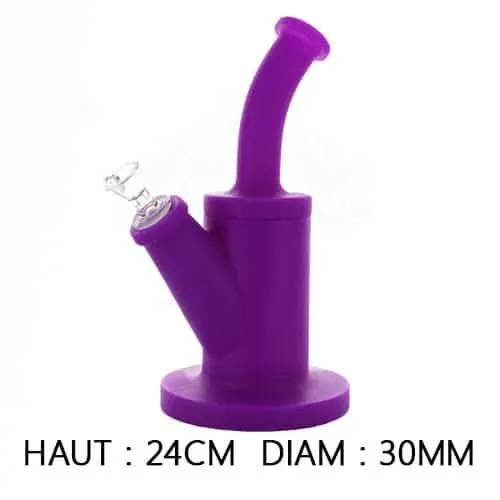 Canapo SG006 bong in silicone e vetro 24 cm antiscivolo