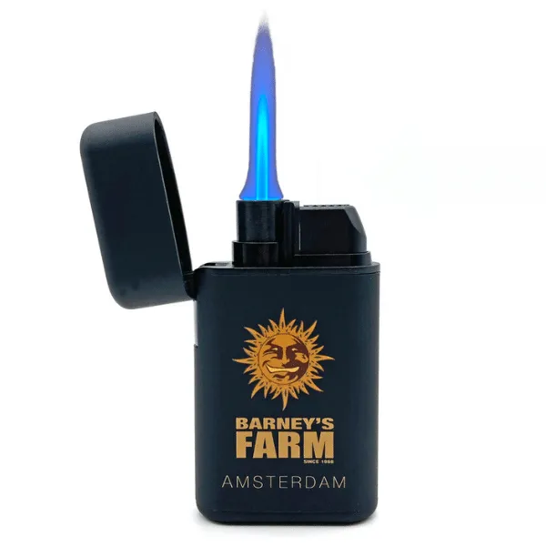 Barney's Farm accendino antivento nero single jet