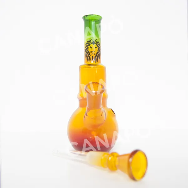 Canapo Rasta Lion Bong in Vetro 16cm con Braciere