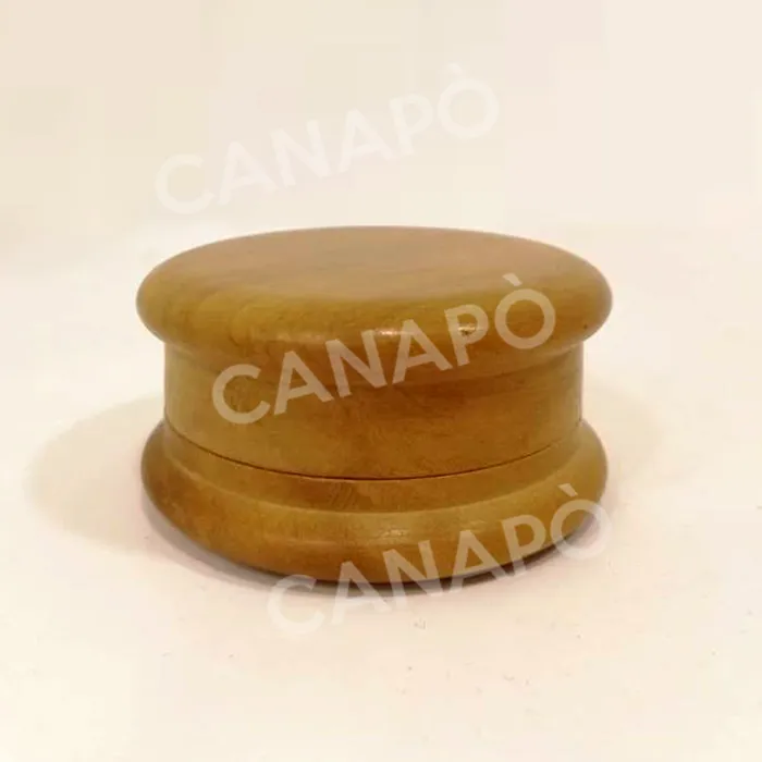 Grinder legno indiano chiaro tritaerbe 2 parti 6 cm