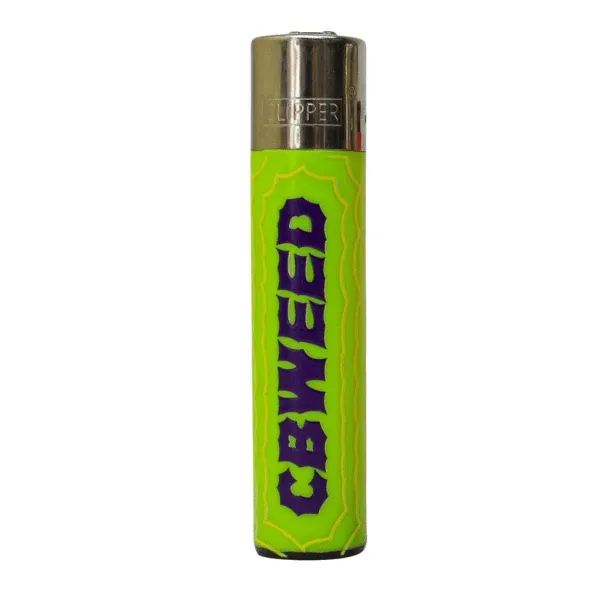 Clipper CBWEED Accendino Ricaricabile Verde child-resistant