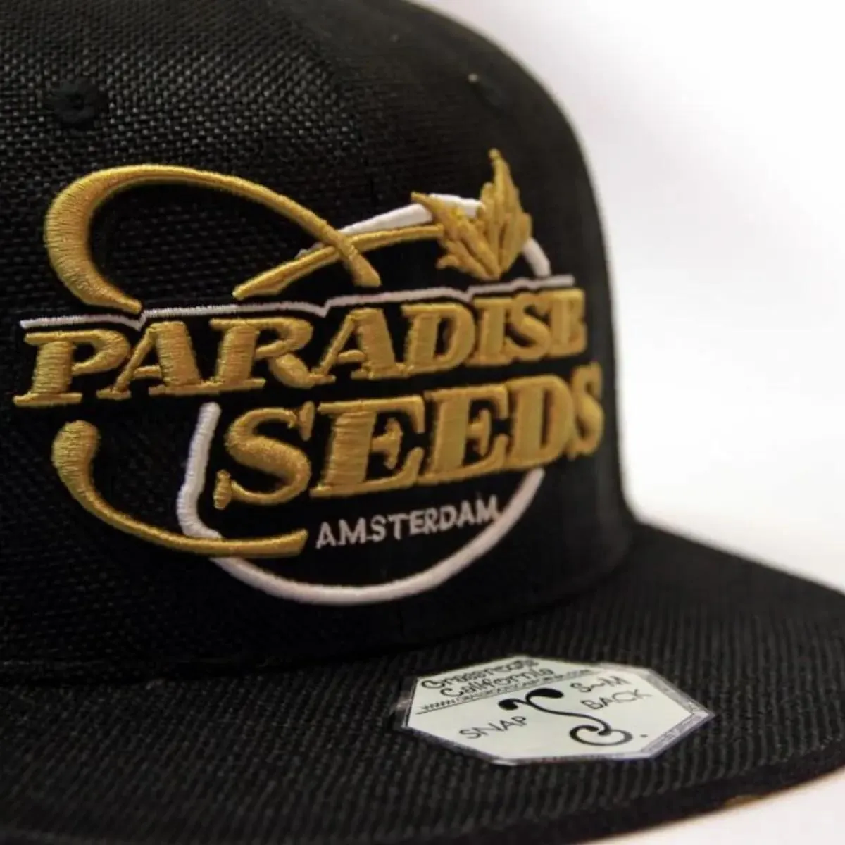 Paradise Seeds Snapback cappellino canapa nero oro