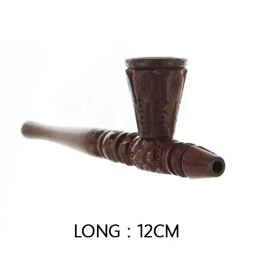 Canapo Alisha pipa in legno scuro 12 cm intagliata