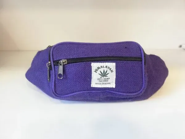 Himalayan Marsupio in Canapa 33 cm Blu Viola