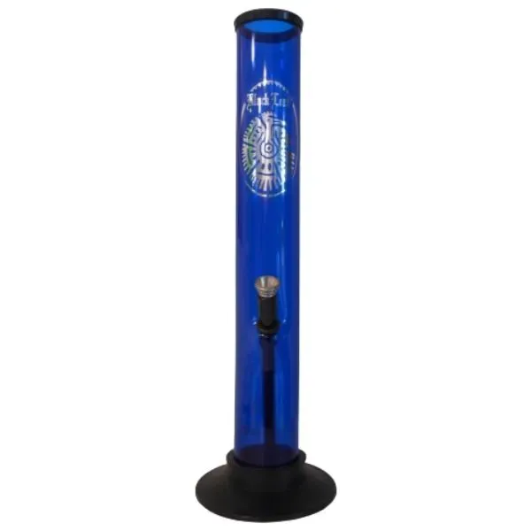 Black Leaf Bong Acrilico Blu 26 cm con Kickhole