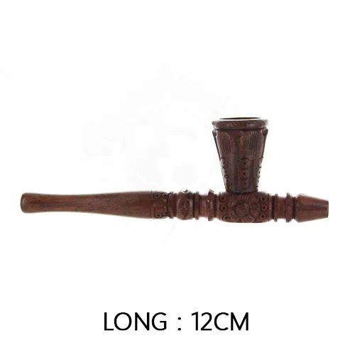 Canapo Alisha pipa in legno scuro 12 cm intagliata
