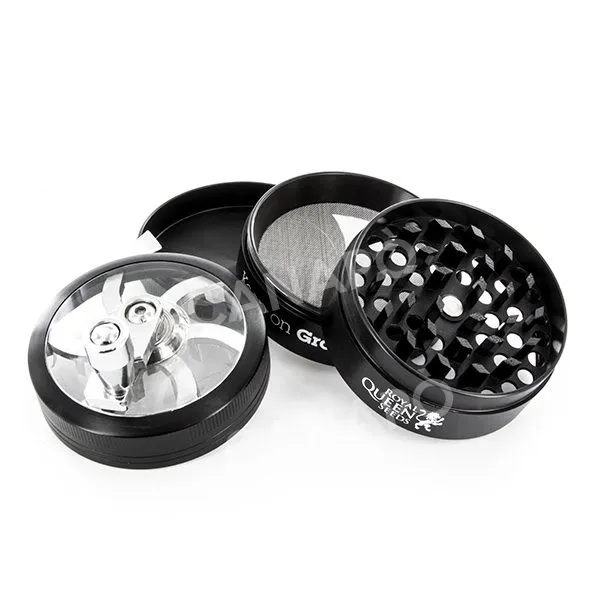 Royal Queen Seeds Pollinator grinder manovella 62 mm 4 parti nero