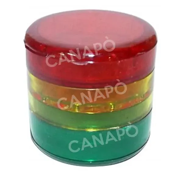 Rasta grinder plastica 4 parti tritatabacco 4,5 cm