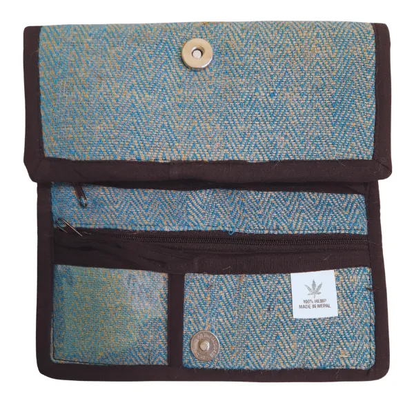 Pure Hemp portafoglio canapa naturale 7 scomparti magnetico