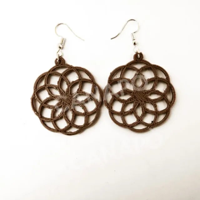 Canapo Boho Cerchi orecchini canapa 5cm nickel free