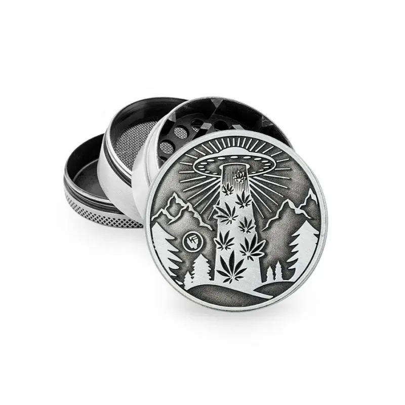 420 UFO grinder metallo 50 mm 4 parti pollinator