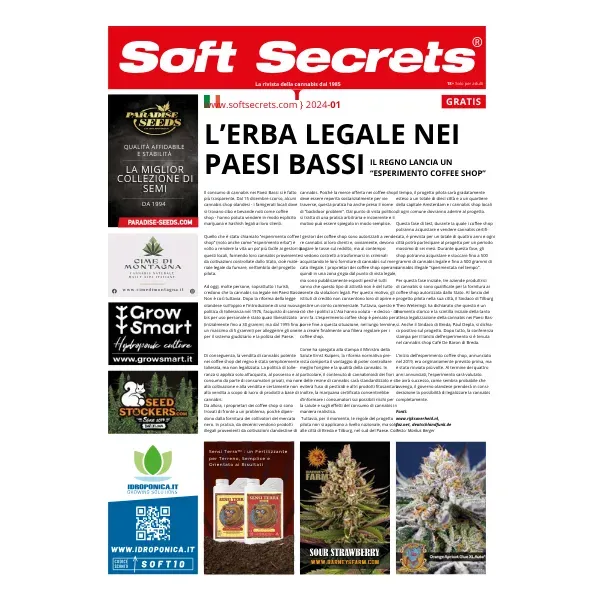 Soft Secrets rivista n.1 2024 edizione cartacea grow