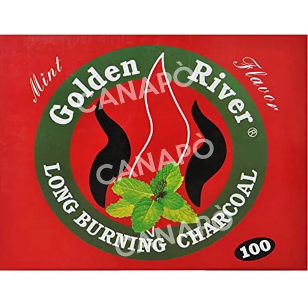 Golden River carboncini narghilè arancio menta 10 pezzi