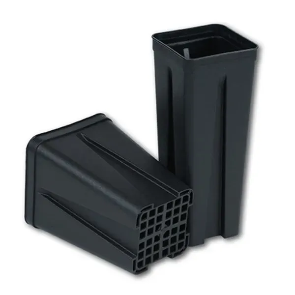 Bamaplast vaso quadrato antispiralizzazione 1,4 L nero