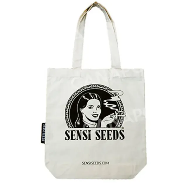 Sensi Seeds shopper borsa spesa ecrù logo Amsterdam
