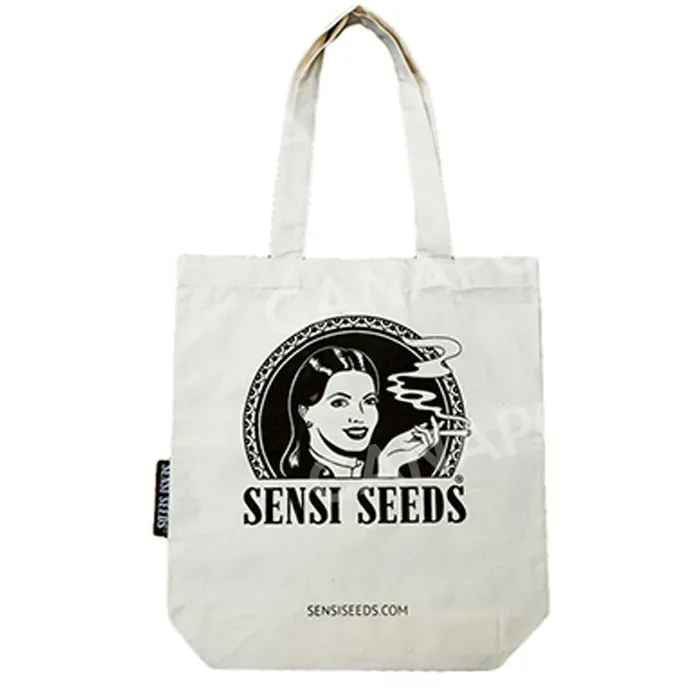 Sensi Seeds shopper borsa spesa ecrù logo Amsterdam