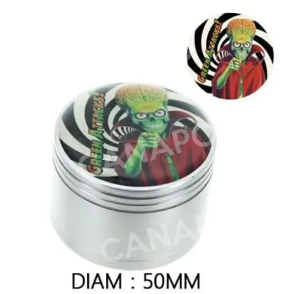 Green Attack Grinder alluminio 4 parti 50mm diamantato