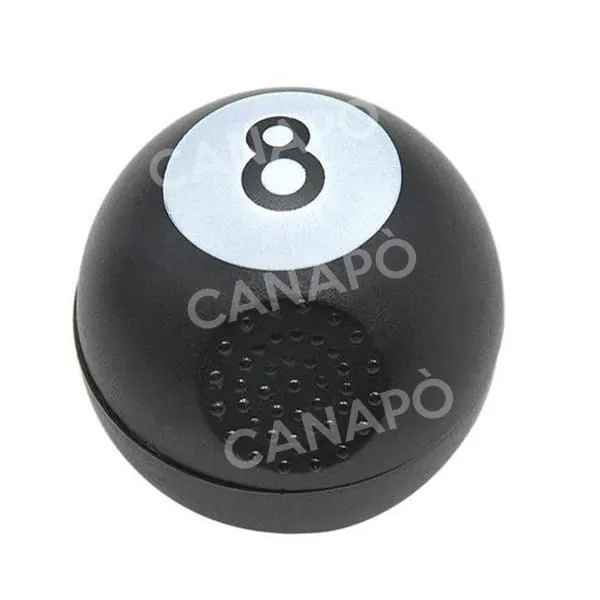 Canapo Grinder Palla 8 Nero Tritatabacco Plastica 50mm