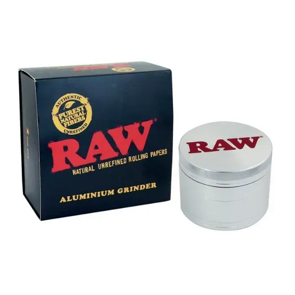 RAW Grinder Alluminio 56 mm 4 Parti Argento