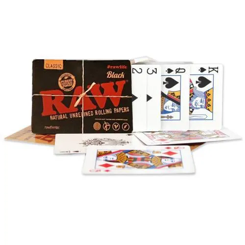 RAW Black carte da gioco poker francesi 52 carte