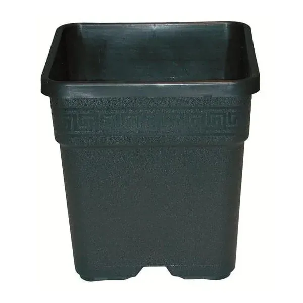P&B Vaso Quadrato Nero 14 Litri vaso plastica 28,5 cm