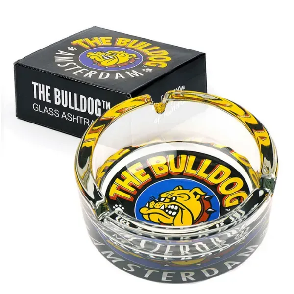 The Bulldog Original Glass Ashtray posacenere vetro trasparente