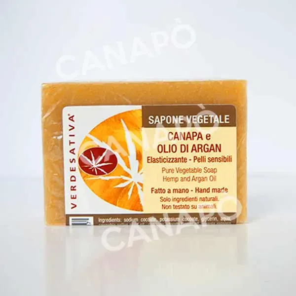 Verdesativa sapone canapa e argan solido vegan