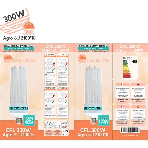 Cultilite Agro 300W lampada CFL 2100K fioritura