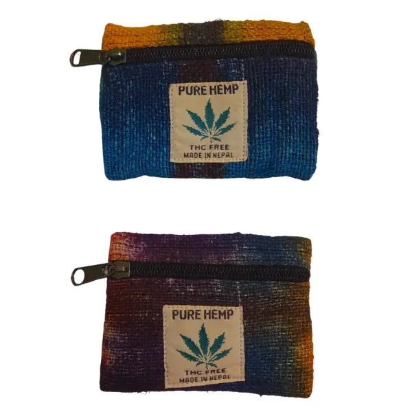 Pure Hemp Boho portamonete canapa piccolo 10 cm