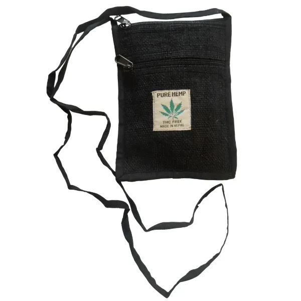 Pure Hemp borsello tracolla canapa 13x18 cm resistente