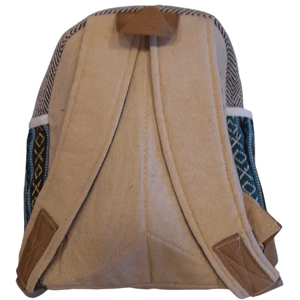 Canapo Himalayan Nepalese zaino in canapa patchwork etnico