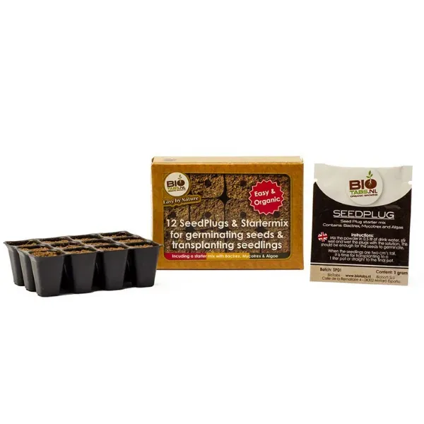 Biotabs Seedplugs kit germinazione 12 plug Startermix