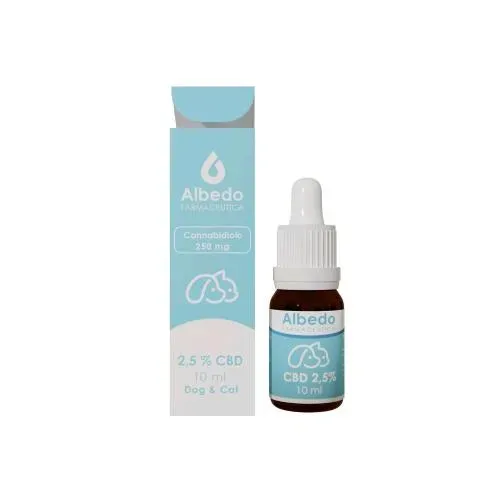 Albedo Farmaceutica Olio CBD Animali 2,5% 10ml Broad Spectrum