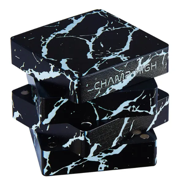 Champ High Marble Square grinder metallo 4 parti 50mm
