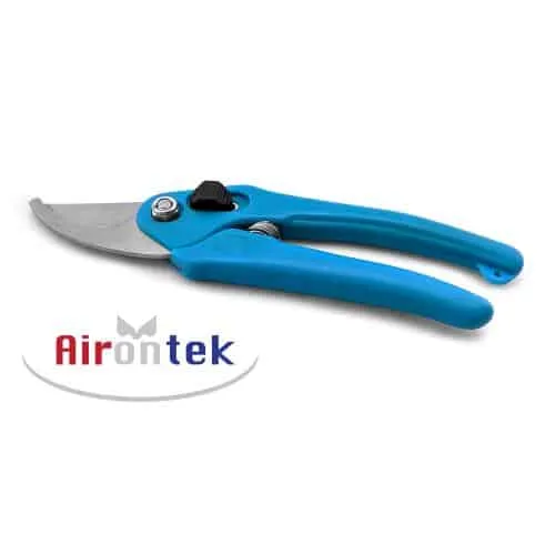 Airontek forbici potatura lama curva verdi acciaio inox