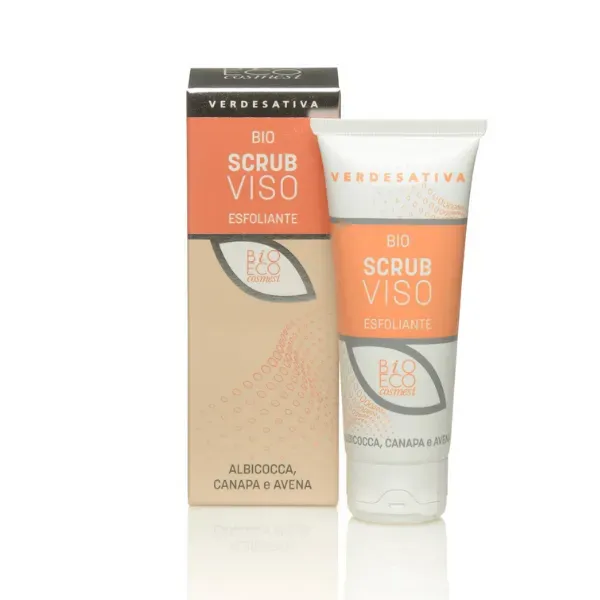 Verdesativa scrub viso albicocca canapa avena 75ml esfoliante