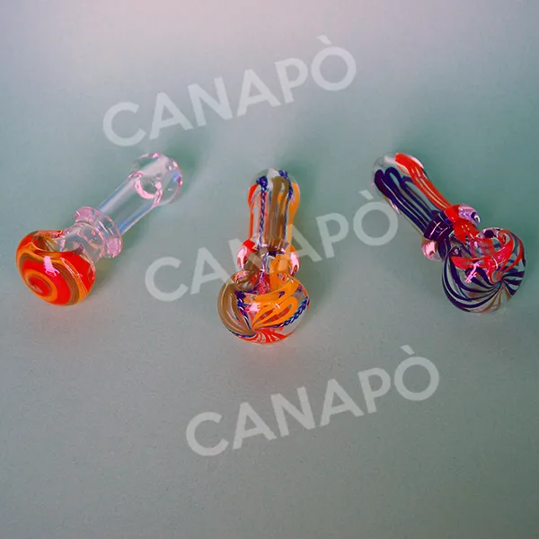 Bizzef Biming pipa in vetro colorata 10 cm