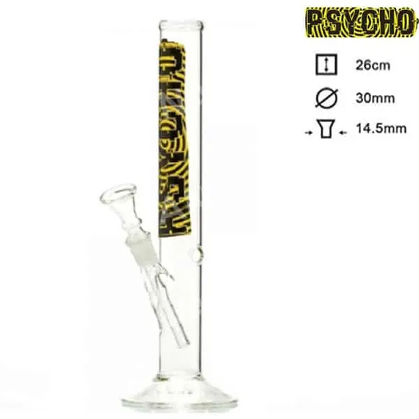 Psycho Glass Bong in vetro 26 cm trasparente