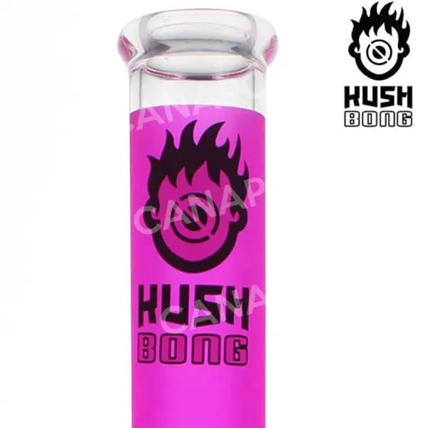 Kush Bong Epsilon bong vetro rosa fluo 40 cm ghiaccio