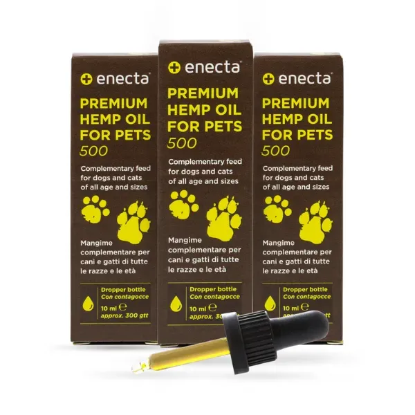 Enecta Olio CBD Cani Gatti 500mg 10ml Canapa