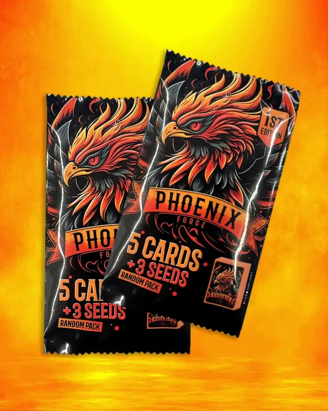 Solfire Gardens Phoenix Forge Booster Pack 1ª edizione carte+semi