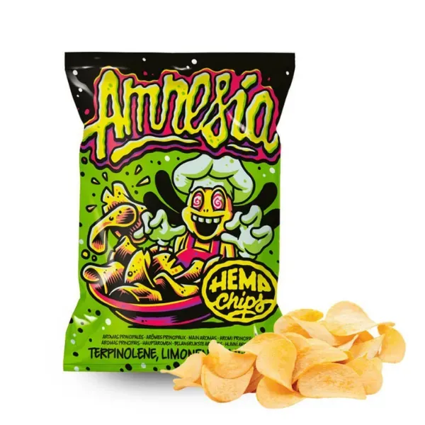 Hemp Chips Amnesia patatine canapa 35g terpeni naturali