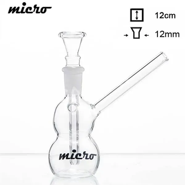 Micro Glass bong vetro 12 cm trasparente