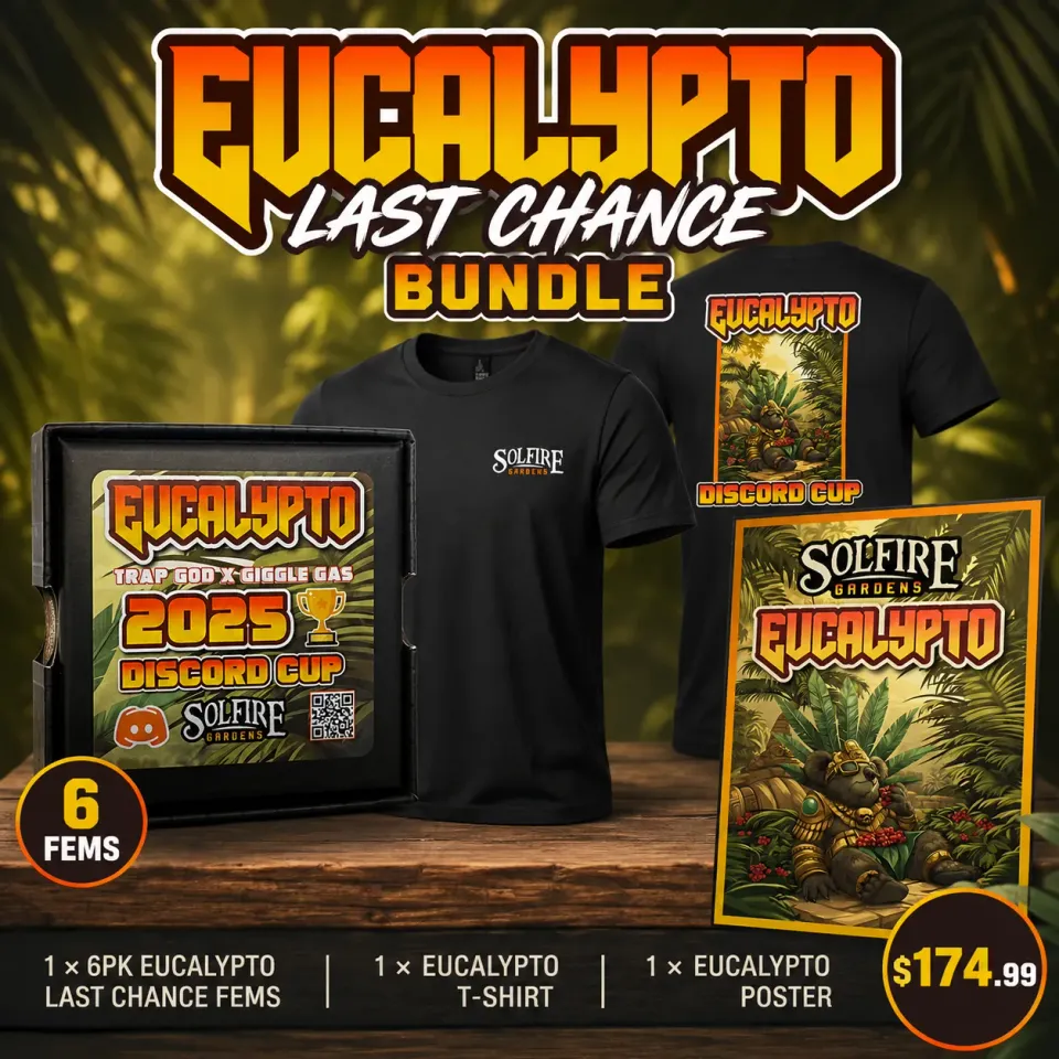 Solfire Gardens Eucalypto bundle semi femminizzati t-shirt poster