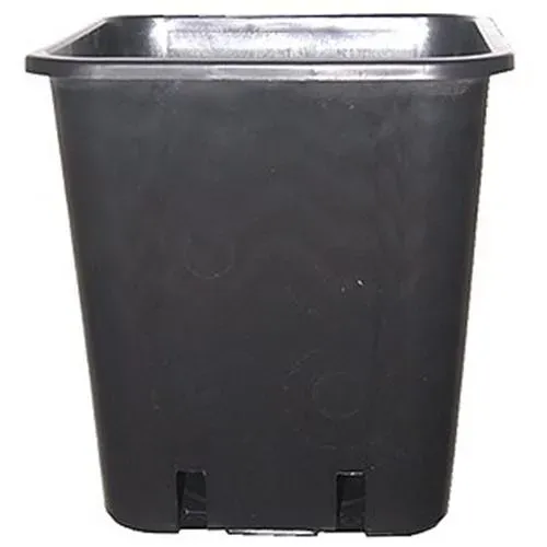 P&B vaso quadrato plastica nera 11 litri 23x23x26 cm