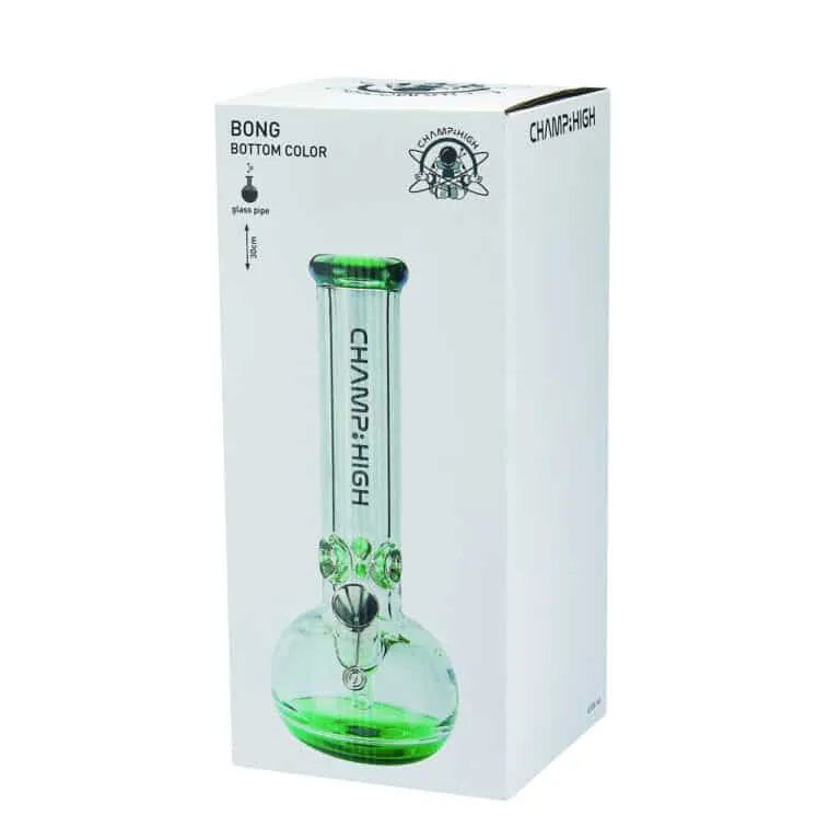 Champ High bong in vetro 30cm verde 7mm