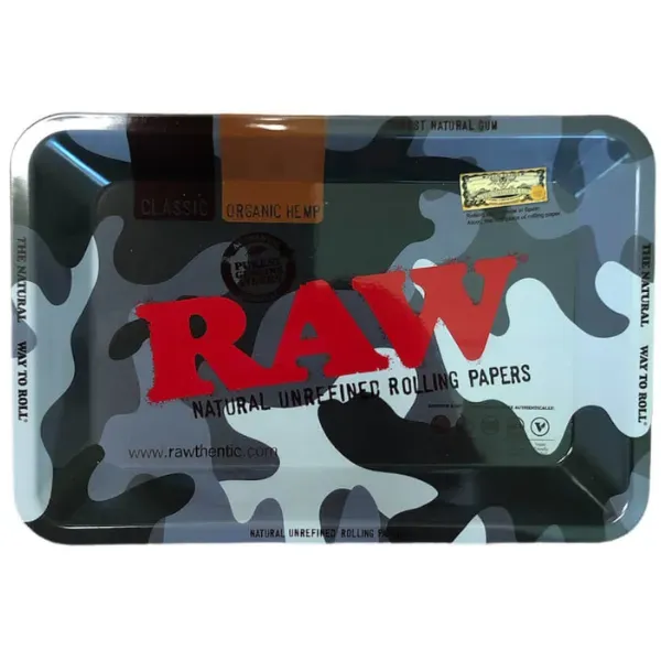 RAW Urban Camo Mini vassoio metallo rolling tray grigio mimetico