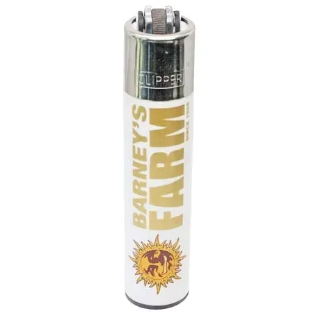 Barney's Farm Clipper accendino bianco logo ricaricabile